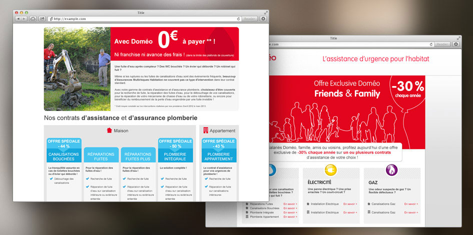 Webdesign événementiel Domeo